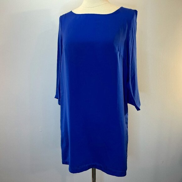 BCBGeneration Women's Axure Blue Button Back Shift Dress - Size XS - NWT $88 - Picture 1 of 5